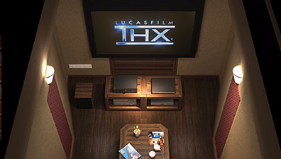 小房多梁柱型视听室